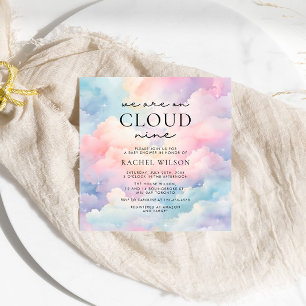Invitation Dreamy Sky Nous sommes sur le Baby shower Cloud Ni