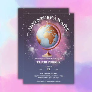 Invitation Dreamy Watercolor Adventure Attend le Baby shower