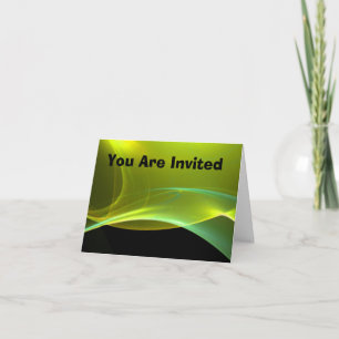 Invitation Dreamy Yellow and Green Sweep Template