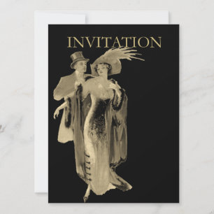 Invitation Dress du soir ~ Illustration Vintage
