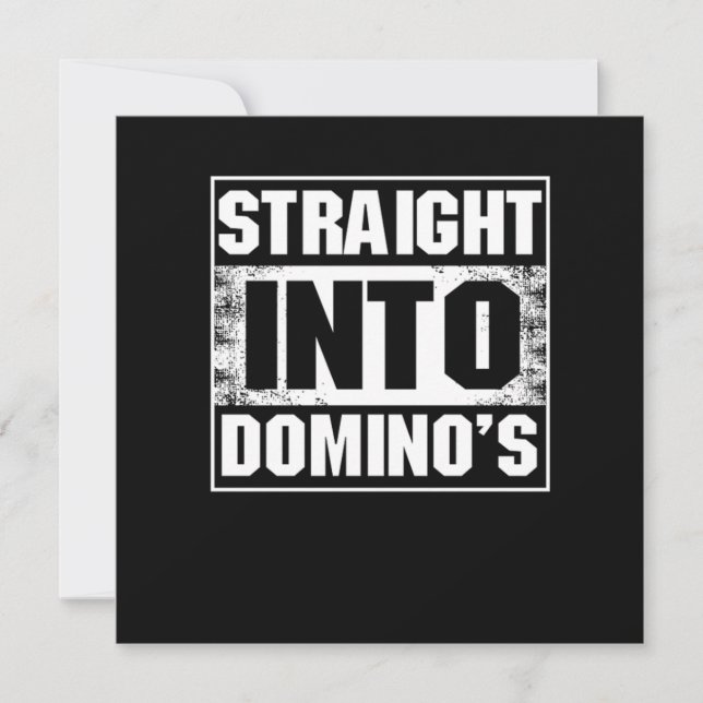 Invitation Droit dans Dominoes Tiles Puzzler Jeu Gift (Devant)