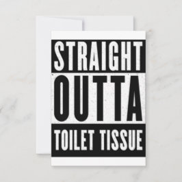 Invitation Droit devant Toilettes Tissu Drôle Drôle Prepper C