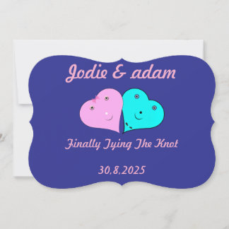 Invitation drôle coeur de m & mrs