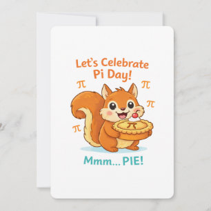 Invitation Drôle d'animal pour le jour de Pi avec tarte - Cad