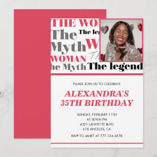 Invitation drôle d'anniversaire 35 ans Photo Mythe