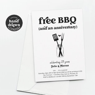 Invitation drôle d'anniversaire de mariage avec BB