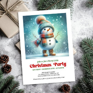 Invitation drôle de bonhomme de neige vacances mod