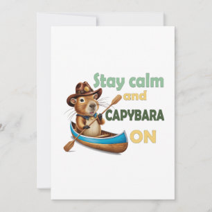 Invitation drôle de capybara, cadeau, mignon capybara, ne pas