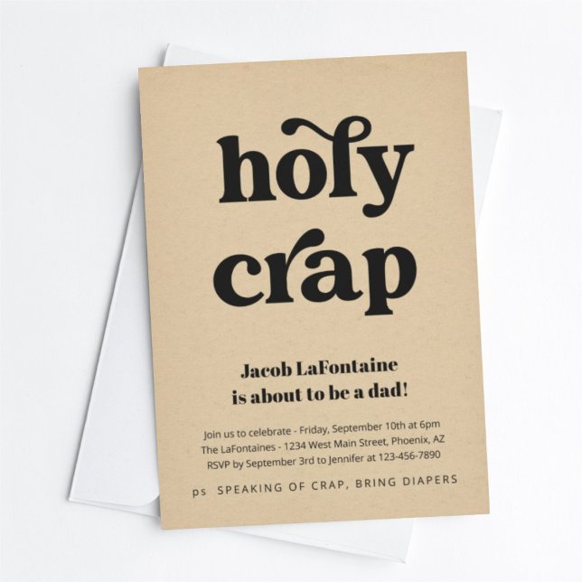 Invitation drôle de fête de couche pour Papa (Créateur téléchargé)