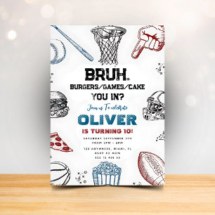 Invitation drôle de fête sportive pour amis