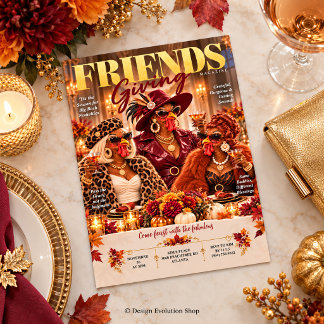 Invitation drôle de Friendsgiving Glam Turkey Ladi