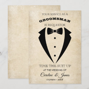 Invitation drôle de garçon d'honneur