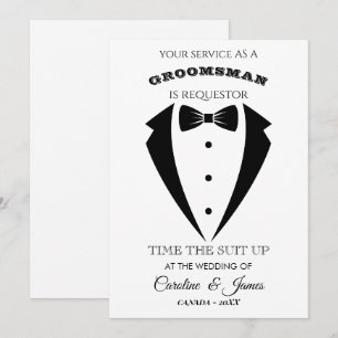 Invitation drôle de garçon d'honneur