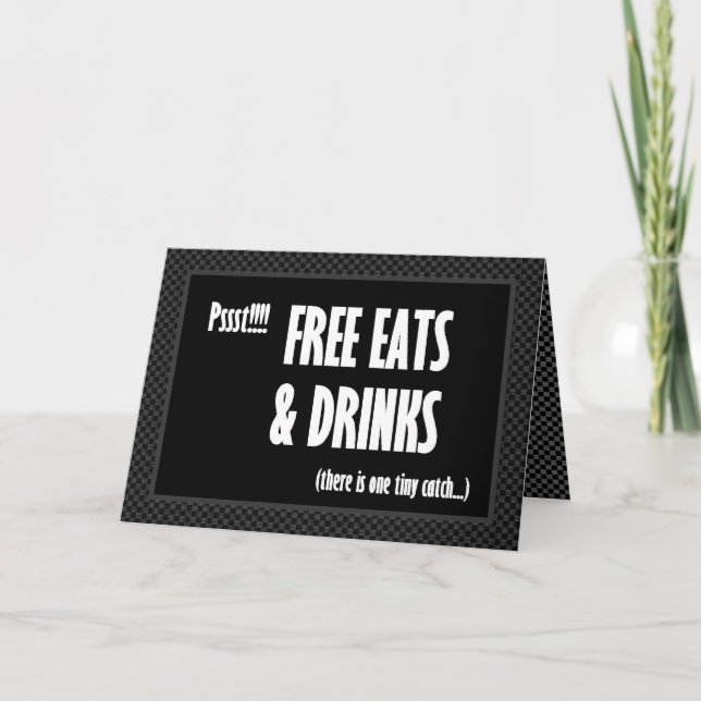 Invitation drôle de garçon d'honneur Nourriture et (Devant)