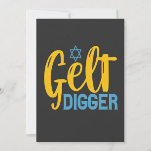 Invitation Drôle de Hanukkah Gelt Humour de vacances juives