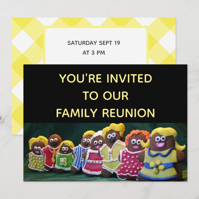 Invitation drôle de la Réunion de famille (Devant / Derrière)