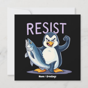 Invitation Drôle de résister à la protestation des pingouins