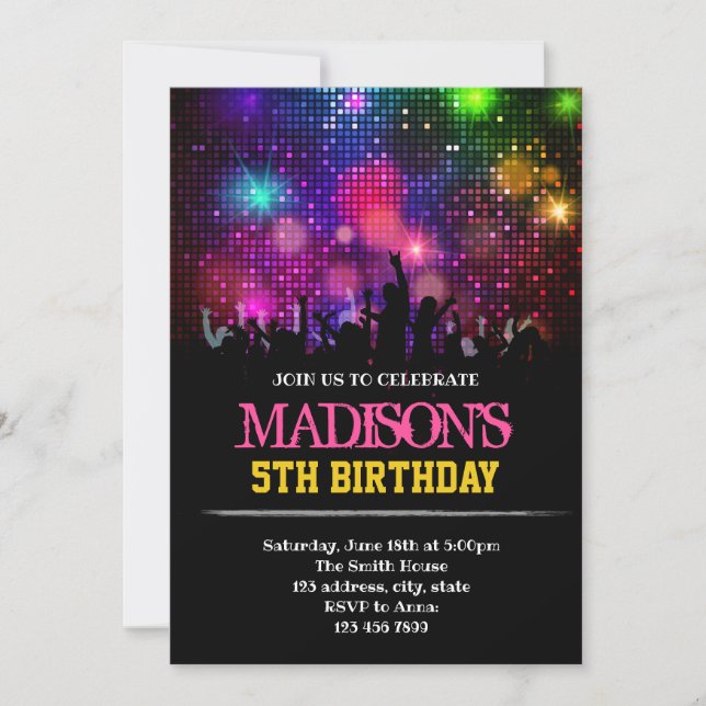 Invitation drôle de rockstar (Devant)