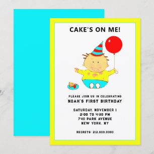 Invitation drôle d'invitation à la fête du premier anniversai