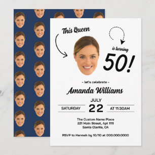 Invitation drôle et personnalisée pour les 50 ans 