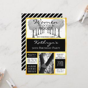 Invitation Drôle Femme Woodsy Getaway
