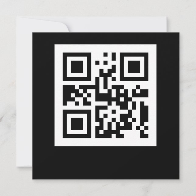 Invitation Drôle Geek Human QR Code Code code-barres Scanner (Devant)