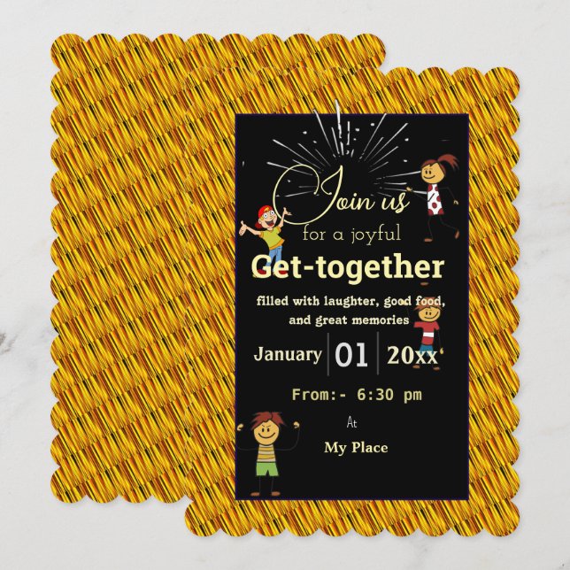 Invitation Drôle GetTogether (Devant / Derrière)