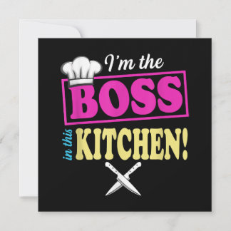 Invitation Drôle Je Suis Le Patron Dans Cette Cuisine De T-Sh