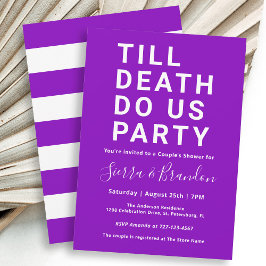 Invitation Drôle jusqu'à la mort Do Us Party Couple's Shower