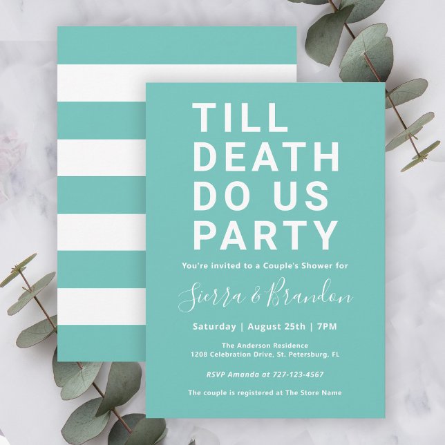Invitation Drôle jusqu'à la mort Do Us Party Couple's Shower (Créateur téléchargé)
