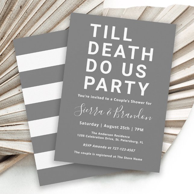 Invitation Drôle jusqu'à la mort Do Us Party Couple's Shower (Créateur téléchargé)