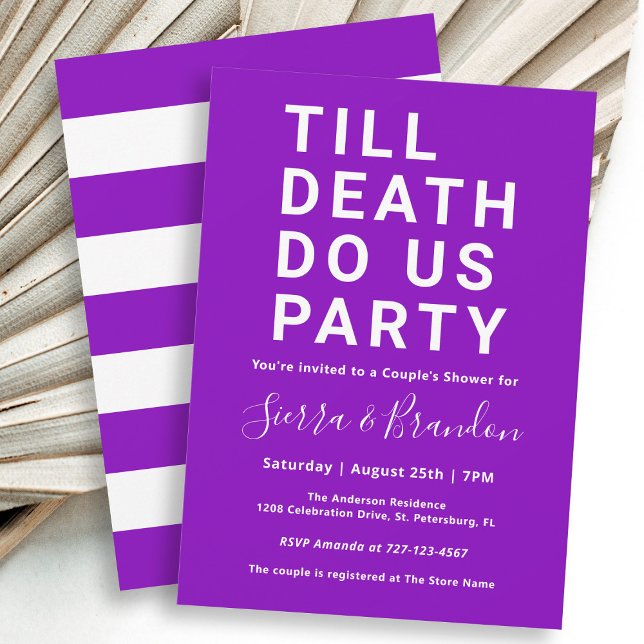 Invitation Drôle jusqu'à la mort Do Us Party Couple's Shower (Créateur téléchargé)