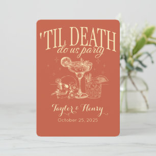 Invitation Drôle jusqu'à la mort Fêtons-nous mariage invitati