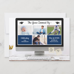 Invitation Drôle Les Années Zoomées Par Graduation Photos Par