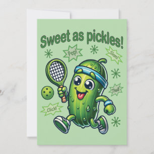 Invitation Drôle mignon sucré comme chatons Pickleball