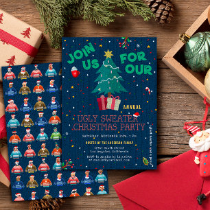 Invitation Drôle moche Noël Sweat Dog Party