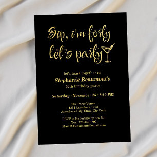 Invitation Drôle Moderne Boire Je Suis Cinquante Femme 40e An