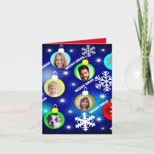 Invitation Drôle Noël personnalisé. Photo casquette dans le t