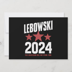Invitation Drôle Nom politique Lebowski Élection politique