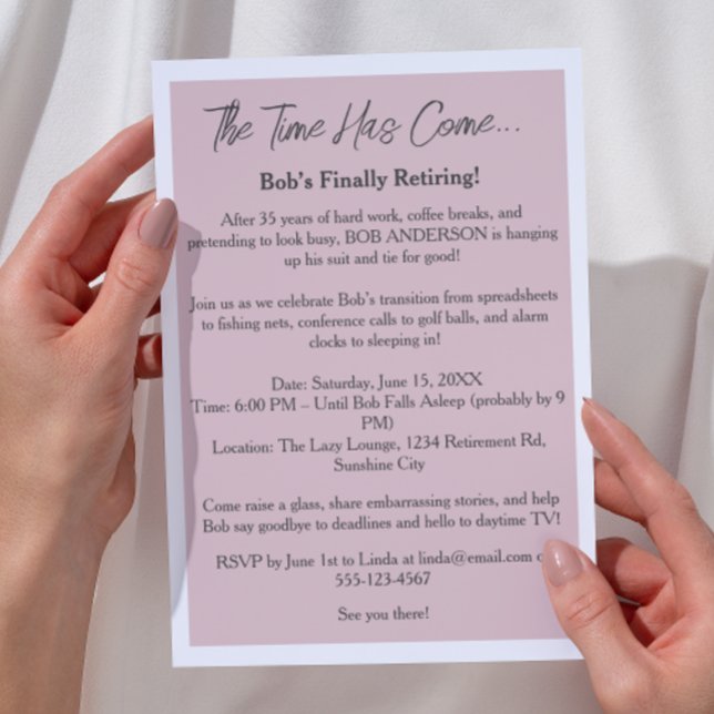 Invitation Drôle Parti de la retraite (Créateur téléchargé)