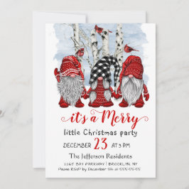 Invitation Drôle Père Noël Gnomes Joyeux Noël Little Party