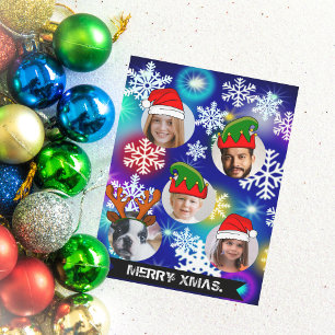Invitation Drôle photo casquette de Noël personnalisée dans l