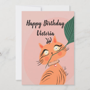 Invitation Drôle Plante de chats caricatural Anniversaire