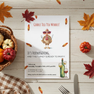 Invitation drôle pour la fête des amis de Thanksgi