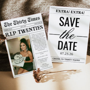 Invitation Drôle RIP Twenties Journal 30e Anniversaire