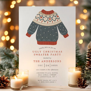Invitation Drôle Tacky Ugly Christmas Sweater Party