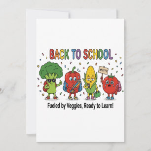 Invitation Drôles de personnages de légumes mignons pour la r