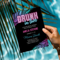 Drunin In Love Neon Blue & Pink Tropical Bach