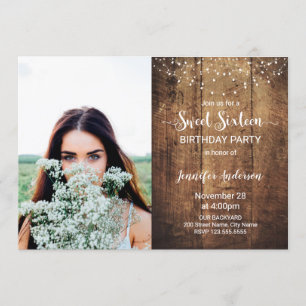 Invitation d'Sweet sixteen