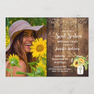 Invitation d'Sweet sixteen